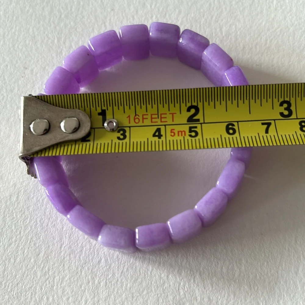 🏝️☀️Vacation 💜 Light Purple Natural Stone Bracelet 💜 - Picture 7 of 10